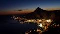 Omis Riviera at night Royalty Free Stock Photo