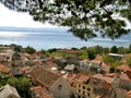 Omis under crowns of pine wood