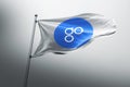 Omisego OMG cryptocurrency icon on flag