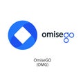 OmiseGo OMG payments cryptocoin vector logo icon