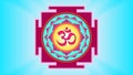 Omkara Hindu Sacred Spiritual Yantra Mandala Symbol The Universal Soul God For Yoga