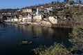 Omkareshwar ghat and the temple of Jyothirlingam one of the 12 throughout India
