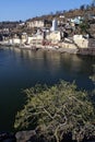 Omkareshwar ghat and the temple of Jyothirlingam one of the 12 throughout India