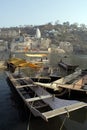Omkareshwar ghat and the temple of Jyothirlingam one of the 12 throughout India on the bank of Narmada river