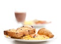 Omlette & toast breakfast Royalty Free Stock Photo