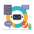 Omnichannel concept. A centralized chatbot facilitates seamless communication