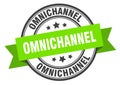 omnichannel label. omnichannel round band sign. Royalty Free Stock Photo