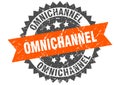 Omnichannel stamp. omnichannel grunge round sign.