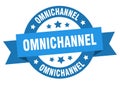 omnichannel round ribbon isolated label. omnichannel sign. Royalty Free Stock Photo