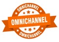 omnichannel round ribbon isolated label. omnichannel sign.