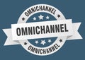 omnichannel round ribbon isolated label. omnichannel sign. Royalty Free Stock Photo