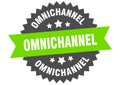 omnichannel sign. omnichannel circular band label. omnichannel sticker