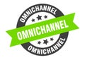 omnichannel sign. omnichannel round ribbon sticker. omnichannel Royalty Free Stock Photo