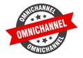 omnichannel sign. omnichannel round ribbon sticker. omnichannel Royalty Free Stock Photo