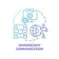 Omnipresent communication blue gradient concept icon