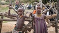 Unidentified children from the tribe of Hamar in the Omo Valley of Ethiopia