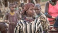 Unidentified woman from the tribe of Hamar in the Omo Valley of Ethiopia