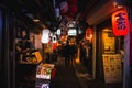 Omoide Yokocho, Shinjuku tokyo in spring season , decorated with Royalty Free Stock Photo