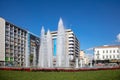 Omonoia Square reconstruction, new fountain. Athens, Greece