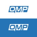 OMP letter logo design vector Royalty Free Stock Photo