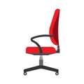 ÃÂ¡omputer chair office style side view vector icon. Indoor comfortable equipment company interior. Flat workplace PC furniture Royalty Free Stock Photo