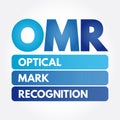 OMR - Optical Mark Recognition acronym