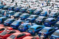 Omsk, Russia - August 22, 2014: Country flag automobile flashmob