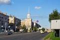 Omsk, Russia - August 16, 2008: view of Leningrad square