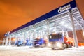 Omsk, Russia - December 6, 2011: Gazprom, gas station