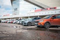 OMSK, RUSSIA - JUNE 28, 2020: Meeting of the Lada Vesta Omsk group community-Lada Vesta around the world.