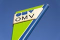 OMV international oil and gas company logo on fuel station