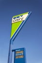 OMV international oil and gas company logo on fuel station