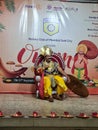 Man dressed as King Mahabali during Onam festival of India