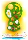 Onam feast on banana leaf