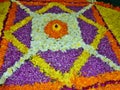 Onam flower decoration in Kerala