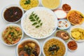 Onam sadhya, traditional Indian vegetarian lunch in Kerala Royalty Free Stock Photo