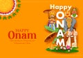 Onam traditional festival background showing culture of Kerala, South India