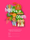 Onam traditional festival background showing culture of Kerala, South India