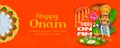 Onam traditional festival background showing culture of Kerala, South India