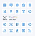 20 OnBlue Color Survey Blue Color icon Pack like download apps business file business