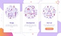 Onboarding app doodle style Royalty Free Stock Photo
