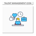 Onboarding employees color icon