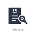 onboarding icon on white background. Simple element illustration from human resources concept