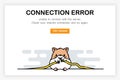 Onboarding screens design in Connection error warning. Modern and simplified vector illustration
