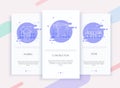 Onboarding screens user interface kit for mobile app templates concept of planing, construction and home buildind. Concept for web Royalty Free Stock Photo