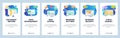 Website and mobile app onboarding screens vector template Royalty Free Stock Photo