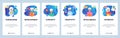 Website and mobile app onboarding screens vector template Royalty Free Stock Photo