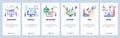 Website and mobile app onboarding screens vector template
