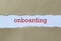 Onboarding word on white