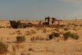 Once the Aral Sea, now a desert Royalty Free Stock Photo